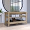 Tuhome Misuri Storage Bench, Four Legs, Two Open Shelves, Light Oak ZLD7108 - alternate 3